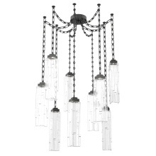 Hammerton SNB0056-09-MB-LC-CH3-L1 - Ledgestone Multi Light Pendant Multi Port Canopy Matte Black