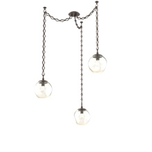 Hammerton SNB0062-03-FB-A-CH1-E2 - Aster Bulb Multi Light Pendant Multi Port Canopy Flat Bronze