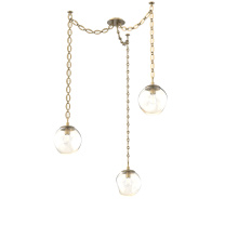 Hammerton SNB0062-03-GB-A-CH2-E2 - Aster Bulb Multi Light Pendant Multi Port Canopy Gilded Brass