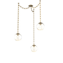 Hammerton SNB0062-03-GB-A-CH3-E2 - Aster Bulb Multi Light Pendant Multi Port Canopy Gilded Brass