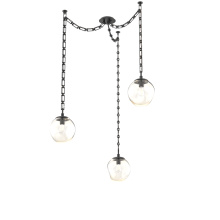 Hammerton SNB0062-03-MB-A-CH3-E2 - Aster Bulb Multi Light Pendant Multi Port Canopy Matte Black