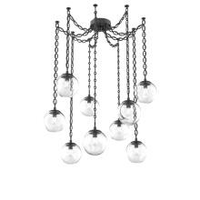 Hammerton SNB0062-09-MB-C-CH2-E2 - Aster Bulb Multi Light Pendant Multi Port Canopy Matte Black