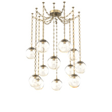 Hammerton SNB0062-12-GB-A-CH1-E2 - Aster Bulb Multi Light Pendant Multi Port Canopy Gilded Brass