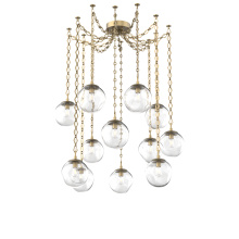 Hammerton SNB0062-12-GB-C-CH1-E2 - Aster Bulb Multi Light Pendant Multi Port Canopy Gilded Brass