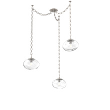 Hammerton SNB0064-03-BS-C-CH1-E2 - Nova Bulb Multi Light Pendant Multi Port Canopy Beige Silver
