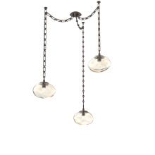Hammerton SNB0064-03-FB-A-CH3-E2 - Nova Round 3pc Swag Multi-Pendant Chain (Bulb)
