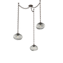 Hammerton SNB0064-03-FB-S-CH1-E2 - Nova Bulb Multi Light Pendant Multi Port Canopy Flat Bronze