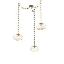 Hammerton SNB0064-03-GB-A-CH3-E2 - Nova Bulb Multi Light Pendant Multi Port Canopy Gilded Brass
