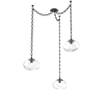 Hammerton SNB0064-03-MB-C-CH1-E2 - Nova Bulb Multi Light Pendant Multi Port Canopy Matte Black