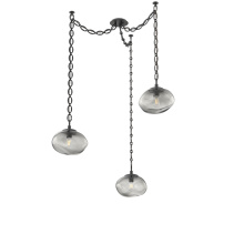 Hammerton SNB0064-03-MB-S-CH2-E2 - Nova Bulb Multi Light Pendant Multi Port Canopy Matte Black