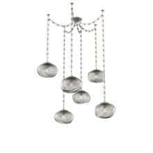 Hammerton SNB0064-06-BS-S-CH3-E2 - Nova Round 6pc Swag Multi-Pendant Chain (Bulb)