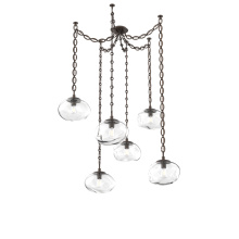 Hammerton SNB0064-06-FB-C-CH2-E2 - Nova Round 6pc Swag Multi-Pendant Chain (Bulb)