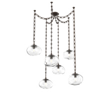 Hammerton SNB0064-06-FB-C-CH3-E2 - Nova Round 6pc Swag Multi-Pendant Chain (Bulb)