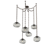 Hammerton SNB0064-06-FB-S-CH1-E2 - Nova Bulb Multi Light Pendant Multi Port Canopy Flat Bronze