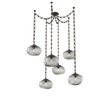 Hammerton SNB0064-06-FB-S-CH3-E2 - Nova Bulb Multi Light Pendant Multi Port Canopy Flat Bronze
