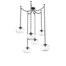 Hammerton SNB0064-06-MB-C-CH1-E2 - Nova Bulb Multi Light Pendant Multi Port Canopy Matte Black