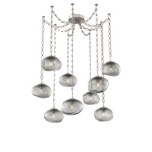 Hammerton SNB0064-09-BS-S-CH2-E2 - Nova Bulb Multi Light Pendant Multi Port Canopy Beige Silver