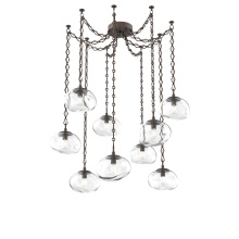 Hammerton SNB0064-09-FB-C-CH1-E2 - Nova Bulb Multi Light Pendant Multi Port Canopy Flat Bronze