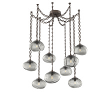 Hammerton SNB0064-09-FB-S-CH2-E2 - Nova Bulb Multi Light Pendant Multi Port Canopy Flat Bronze