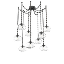 Hammerton SNB0064-09-MB-C-CH3-E2 - Nova Bulb Multi Light Pendant Multi Port Canopy Matte Black