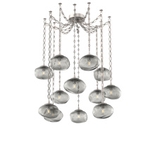 Hammerton SNB0064-12-BS-S-CH2-E2 - Nova Bulb Multi Light Pendant Multi Port Canopy Beige Silver