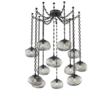 Hammerton SNB0064-12-MB-S-CH2-E2 - Nova Bulb Multi Light Pendant Multi Port Canopy Matte Black