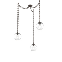 Hammerton SNB0066-03-FB-GC-CH2-L3 - Aster LED Multi Light Pendant Multi Port Canopy Flat Bronze