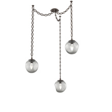 Hammerton SNB0066-03-FB-GS-CH2-L3 - Aster LED Multi Light Pendant Multi Port Canopy Flat Bronze