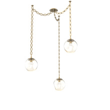 Hammerton SNB0066-03-GB-GA-CH2-L1 - Aster LED Multi Light Pendant Multi Port Canopy Gilded Brass