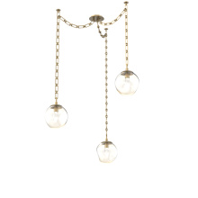 Hammerton SNB0066-03-GB-GA-CH3-L3 - Aster LED Multi Light Pendant Multi Port Canopy Gilded Brass
