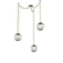 Hammerton SNB0066-03-GB-ZS-CH1-L3 - Aster LED Multi Light Pendant Multi Port Canopy Gilded Brass