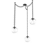 Hammerton SNB0066-03-MB-GC-CH2-L1 - Aster LED Multi Light Pendant Multi Port Canopy Matte Black