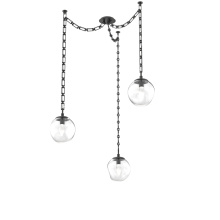 Hammerton SNB0066-03-MB-GC-CH3-L1 - Aster LED Multi Light Pendant Multi Port Canopy Matte Black