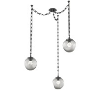 Hammerton SNB0066-03-MB-ZS-CH3-L1 - Aster LED Multi Light Pendant Multi Port Canopy Matte Black