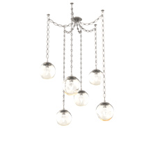 Hammerton SNB0066-06-BS-GA-CH2-L1 - Aster Round 6pc Swag Multi-Pendant Chain (LED)
