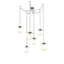 Hammerton SNB0066-06-BS-GA-CH3-L1 - Aster Round 6pc Swag Multi-Pendant Chain (LED)