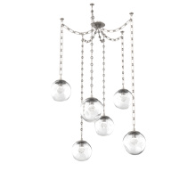 Hammerton SNB0066-06-BS-ZC-CH3-L3 - Aster LED Multi Light Pendant Multi Port Canopy Beige Silver
