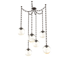 Hammerton SNB0066-06-FB-FA-CH3-L3 - Aster LED Multi Light Pendant Multi Port Canopy Flat Bronze