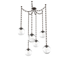 Hammerton SNB0066-06-FB-FC-CH3-L1 - Aster LED Multi Light Pendant Multi Port Canopy Flat Bronze