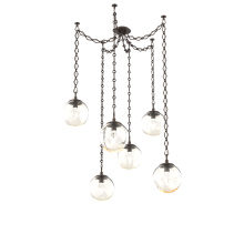 Hammerton SNB0066-06-FB-GA-CH1-L1 - Aster LED Multi Light Pendant Multi Port Canopy Flat Bronze