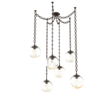 Hammerton SNB0066-06-FB-GA-CH2-L3 - Aster LED Multi Light Pendant Multi Port Canopy Flat Bronze