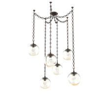 Hammerton SNB0066-06-FB-ZA-CH1-L1 - Aster LED Multi Light Pendant Multi Port Canopy Flat Bronze