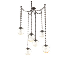 Hammerton SNB0066-06-FB-ZA-CH2-L1 - Aster LED Multi Light Pendant Multi Port Canopy Flat Bronze