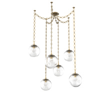 Hammerton SNB0066-06-GB-ZC-CH1-L1 - Aster LED Multi Light Pendant Multi Port Canopy Gilded Brass