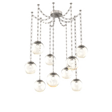 Hammerton SNB0066-09-BS-FA-CH3-L1 - Aster LED Multi Light Pendant Multi Port Canopy Beige Silver