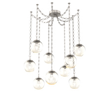 Hammerton SNB0066-09-BS-GA-CH1-L3 - Aster LED Multi Light Pendant Multi Port Canopy Beige Silver