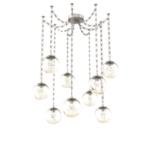 Hammerton SNB0066-09-BS-ZA-CH3-L3 - Aster LED Multi Light Pendant Multi Port Canopy Beige Silver