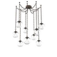 Hammerton SNB0066-09-FB-GC-CH1-L1 - Aster LED Multi Light Pendant Multi Port Canopy Flat Bronze