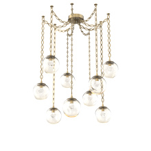 Hammerton SNB0066-09-GB-ZA-CH2-L3 - Aster LED Multi Light Pendant Multi Port Canopy Gilded Brass