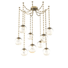 Hammerton SNB0066-09-GB-ZA-CH3-L3 - Aster LED Multi Light Pendant Multi Port Canopy Gilded Brass